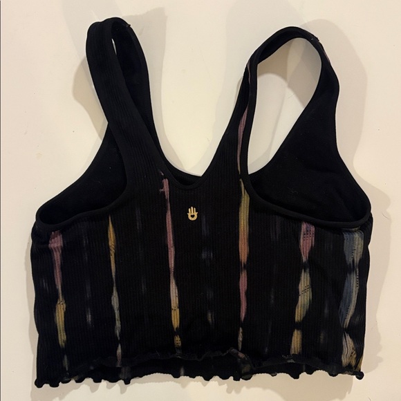 Spiritual Gangster Amor Cropped Tank & Love Sculpt Legging Set; Black Tie Dye - Picture 7 of 8